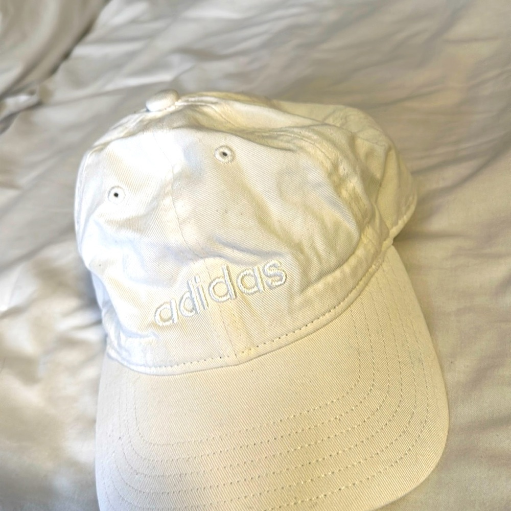 White women’s adidas hat